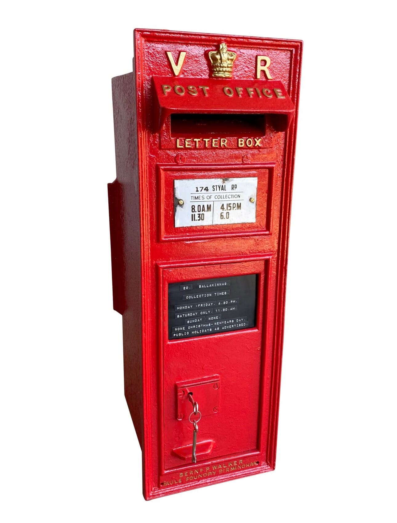 Original Royal Mail VR Cast Iron Wall Mounted Letter Box - IOMVat3