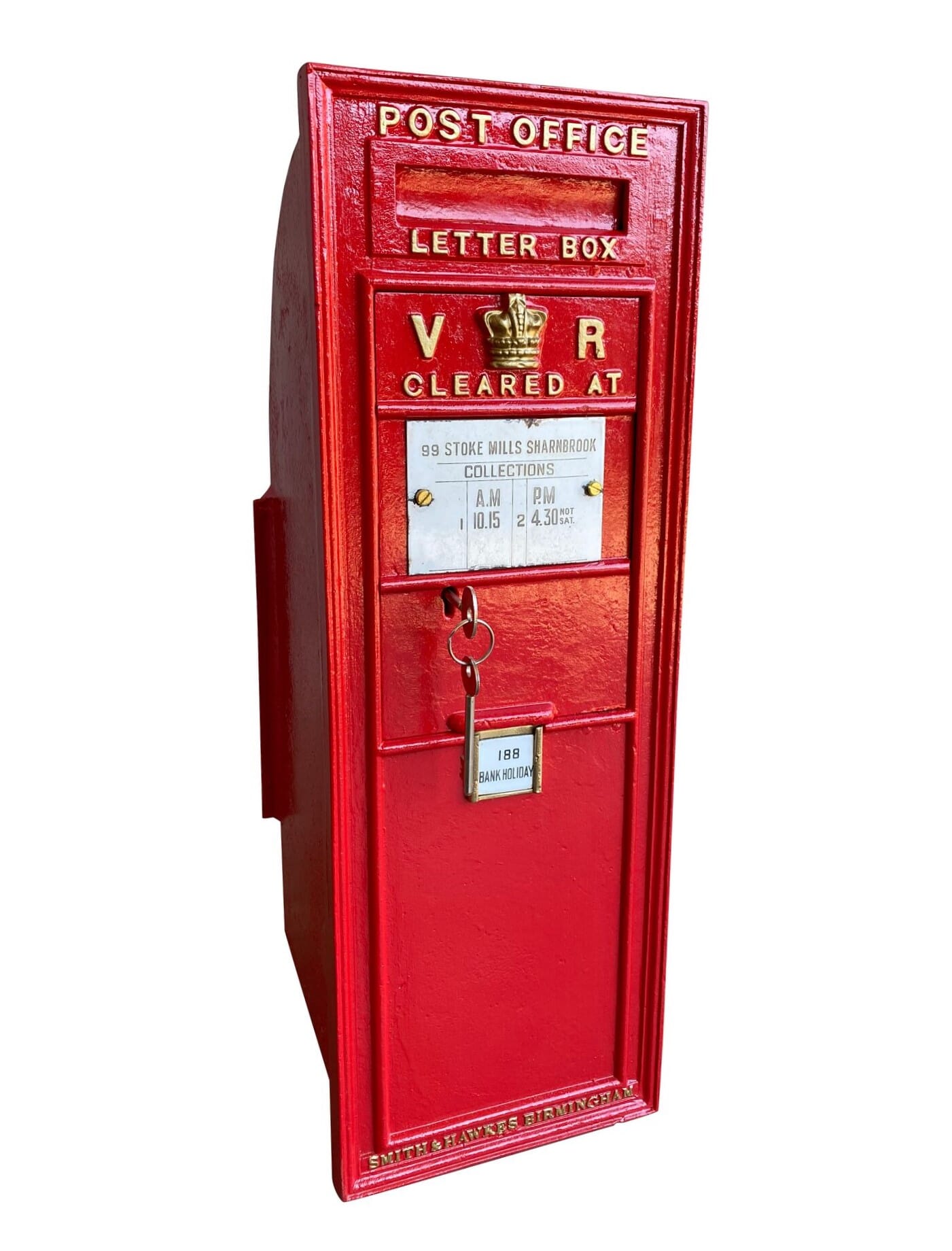Very Rare Post Office VR Cast Iron Wall Mounted Post Box - 8915