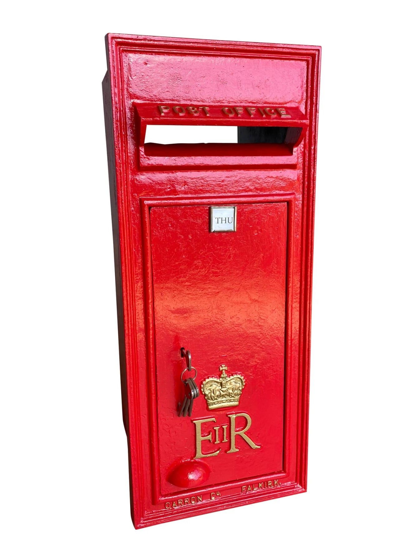 Cast Iron ER II Wall Mounted Post Box - IOMVat1