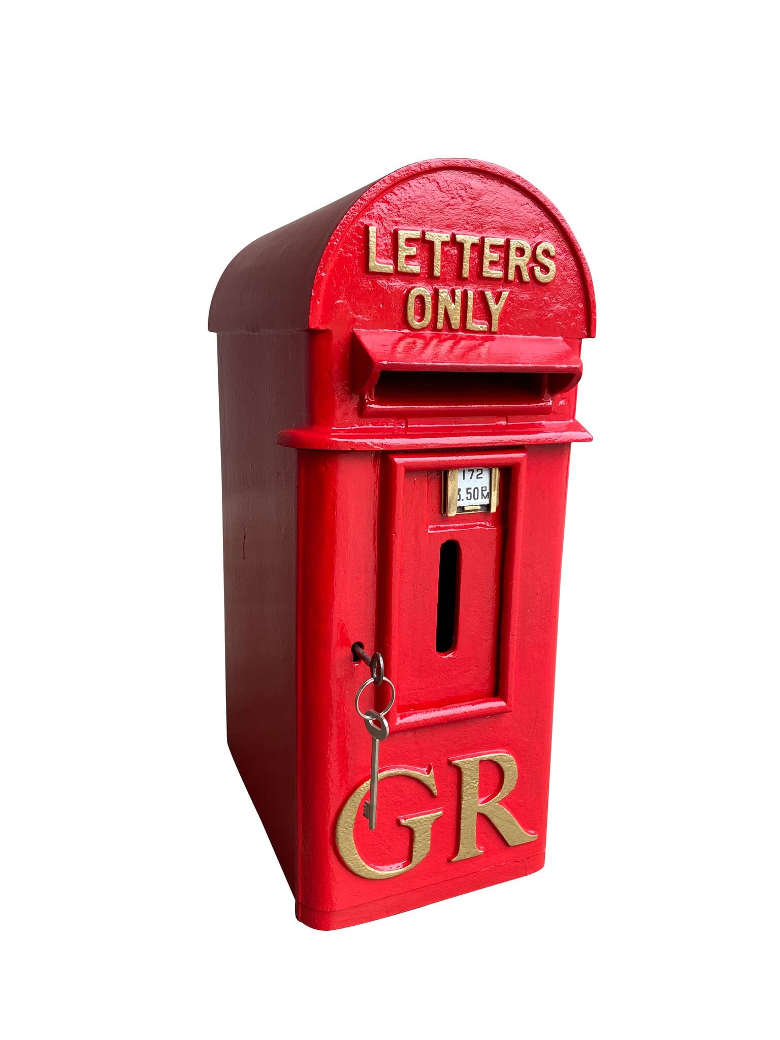 Original Pole Mounted George V Cast Iron Letter Post Box - 8934