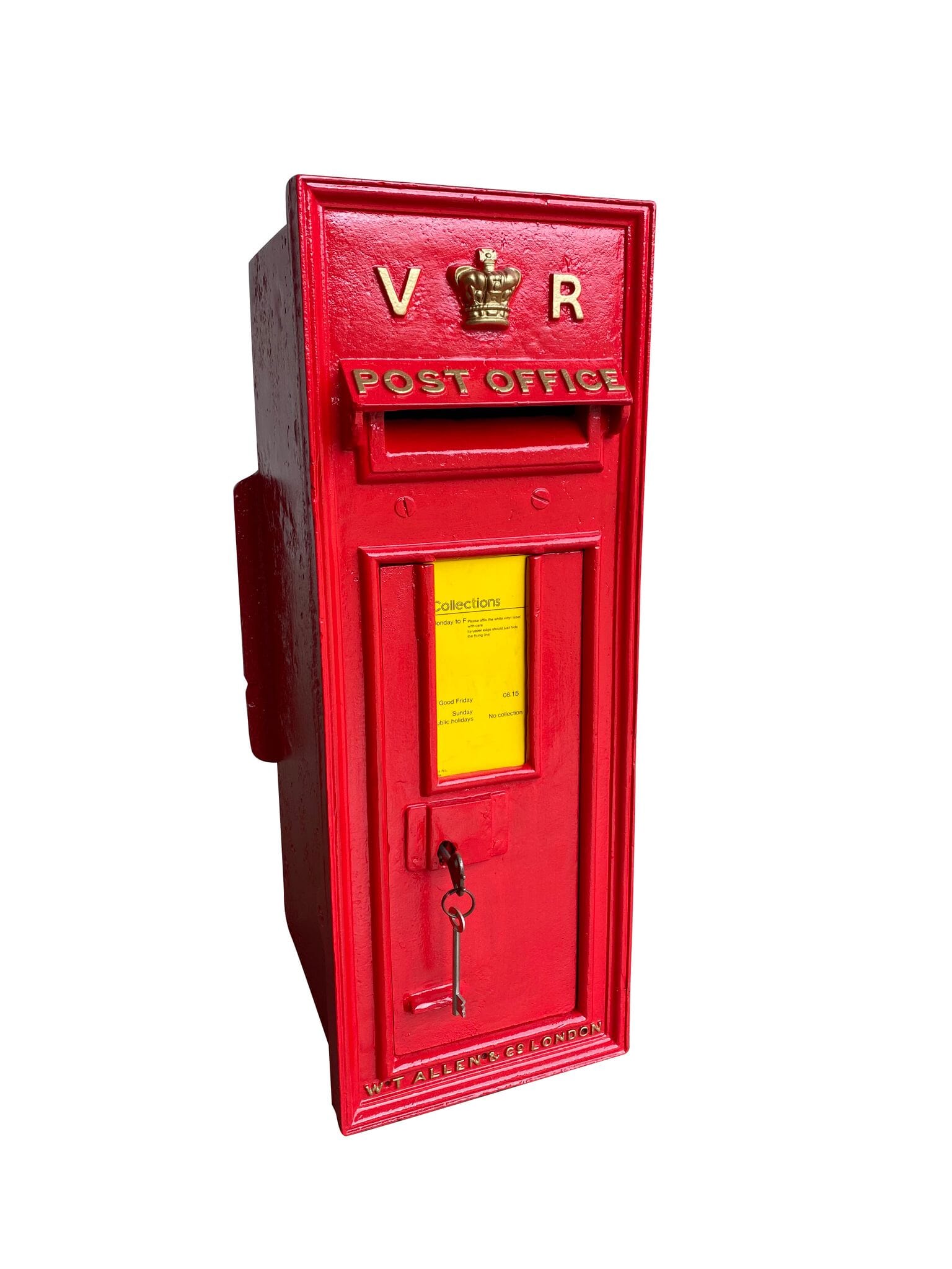Original Queen Victoria Wall Mounted Cast Iron Post Box - 8913A