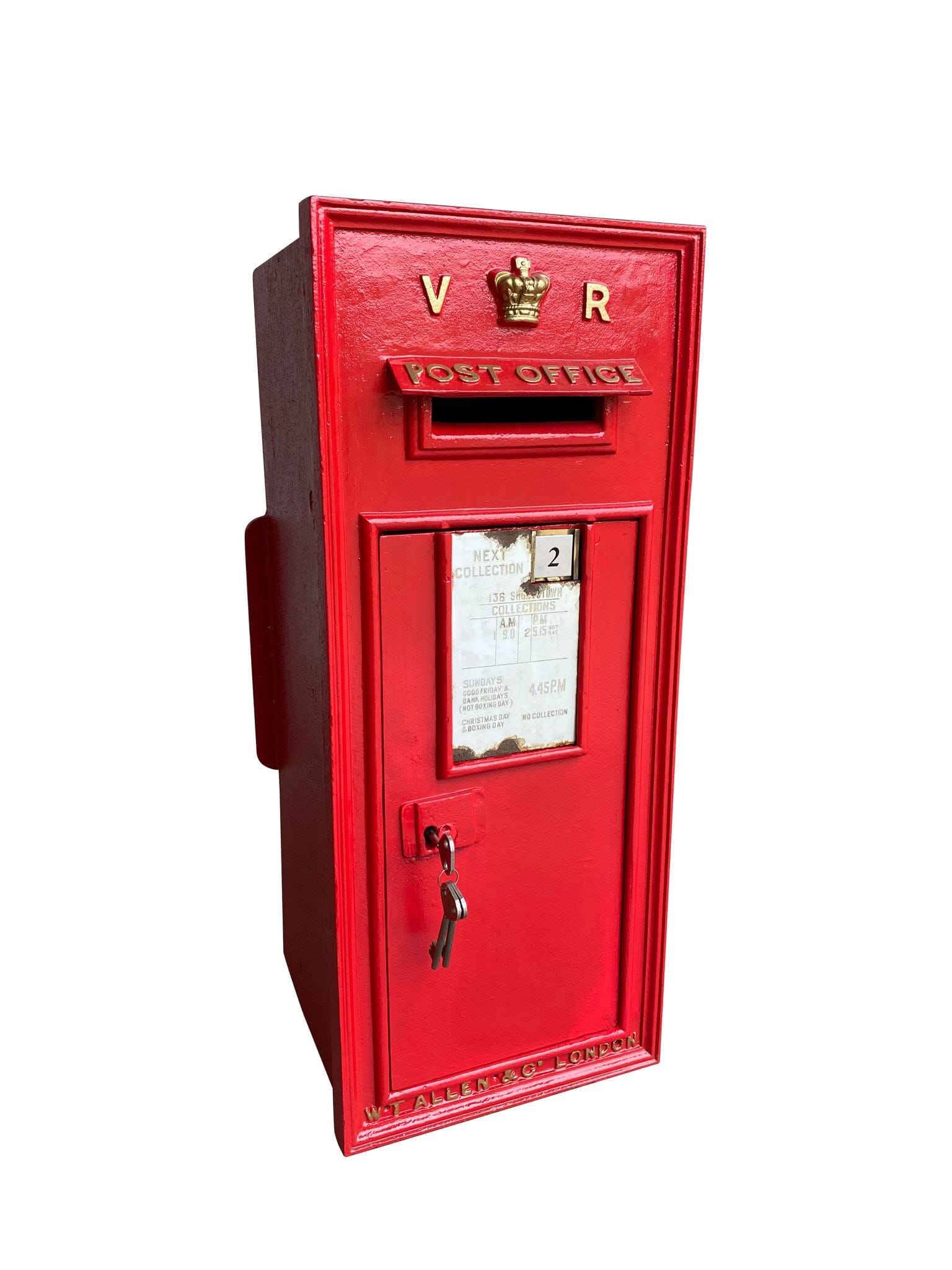 Antique Original VR Cast Iron Wall Mounted Letter Box - IOMVat9