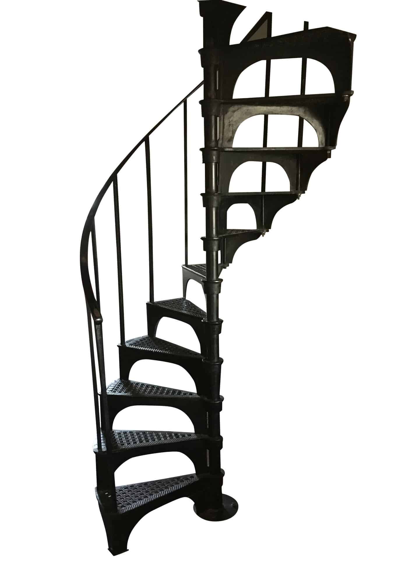Industrial Style Cast Iron Black Spiral Staircase