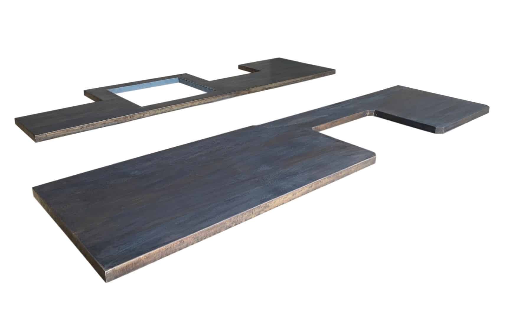 Handmade Antiqued Zinc Kitchen Worktops / Surfaces