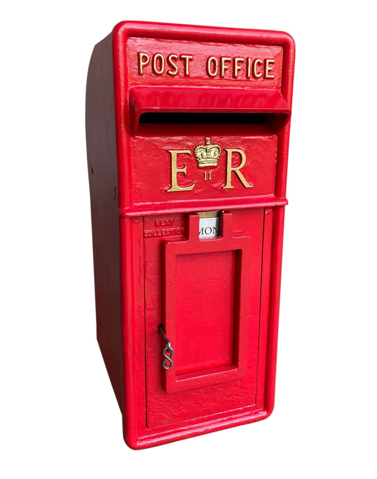 Britisch Royal Mail Er II Gusseisen Mast Box Vorne Post Office Kiste Fascia 