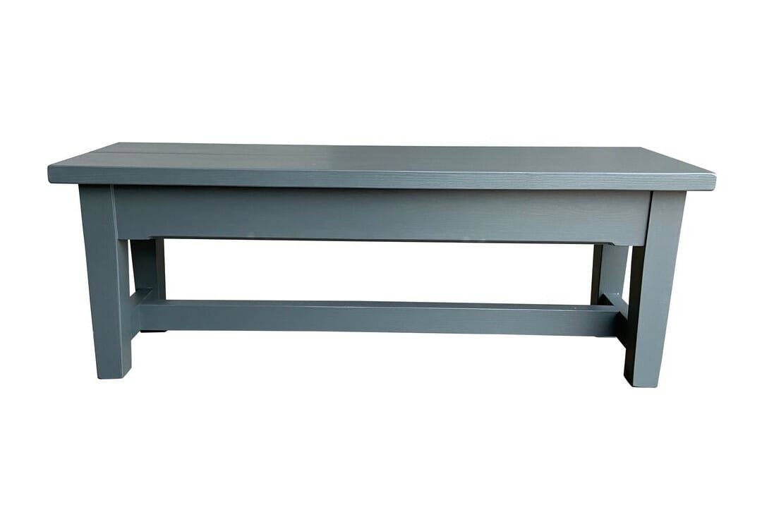 Bespoke Hand Painted Pine Plank Top Kitchen Bench - D1733