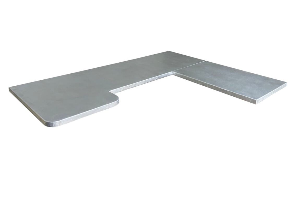 Handmade Bespoke Matt Zinc Bar Tops - D1734