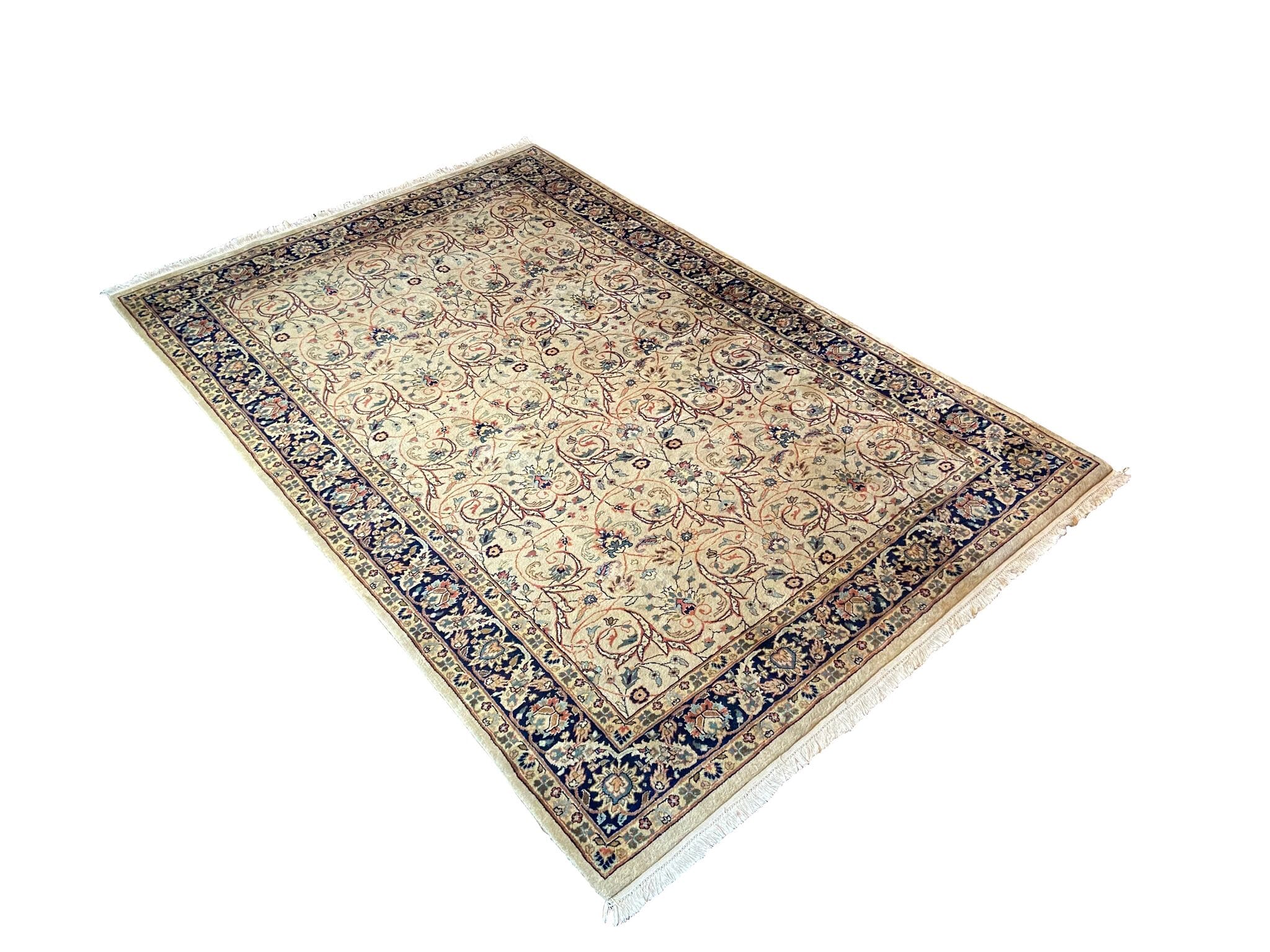 Very Fine Indo Persian Hand Knotted Rug - 9694