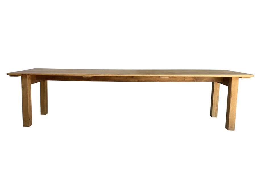 Large Solid Oak Genuine Antique Dining Table - 9148A