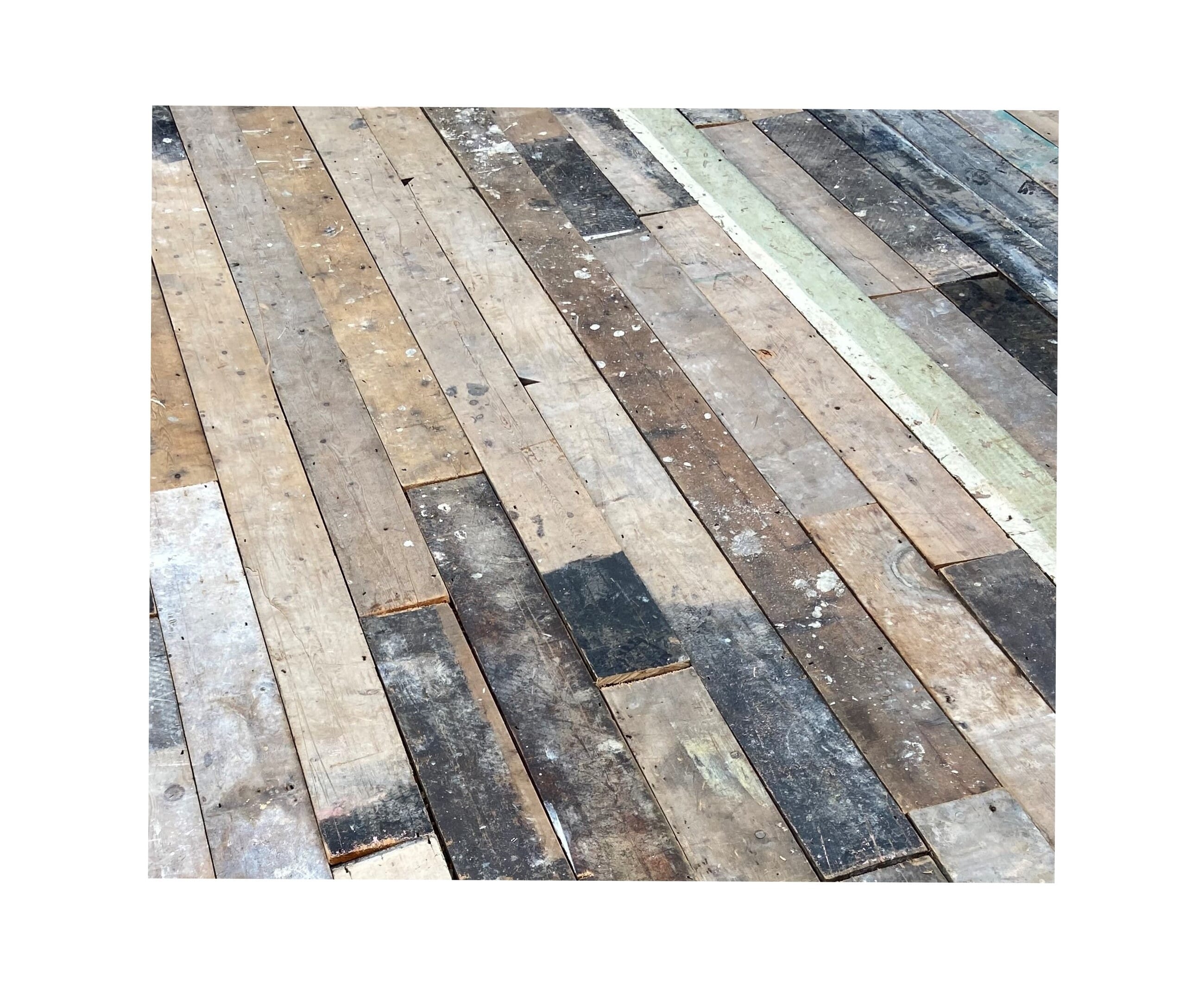 Job Lot of Reclaimed Pine Square Edged Floorboards - 8057a