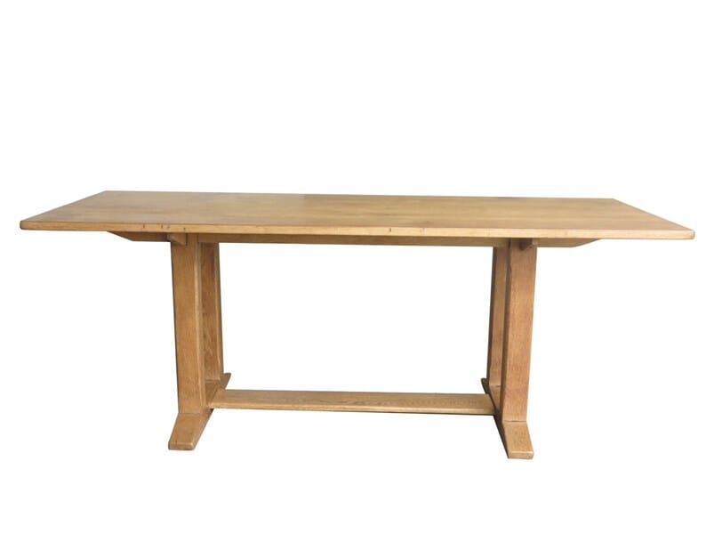 Old Antique Solid Oak Refectory Dining Table - 9147A