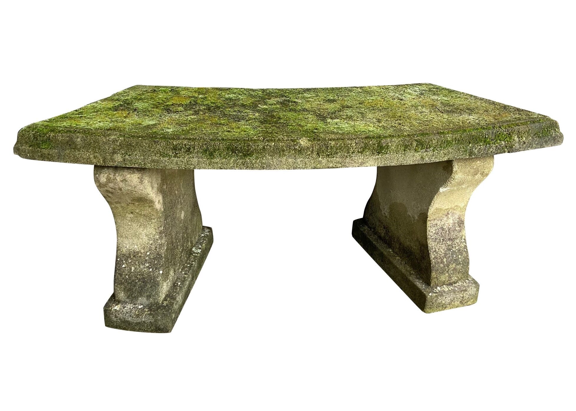 Reconstituted Stone 2 Seater Curved Outdoor Garden Bench - 9323