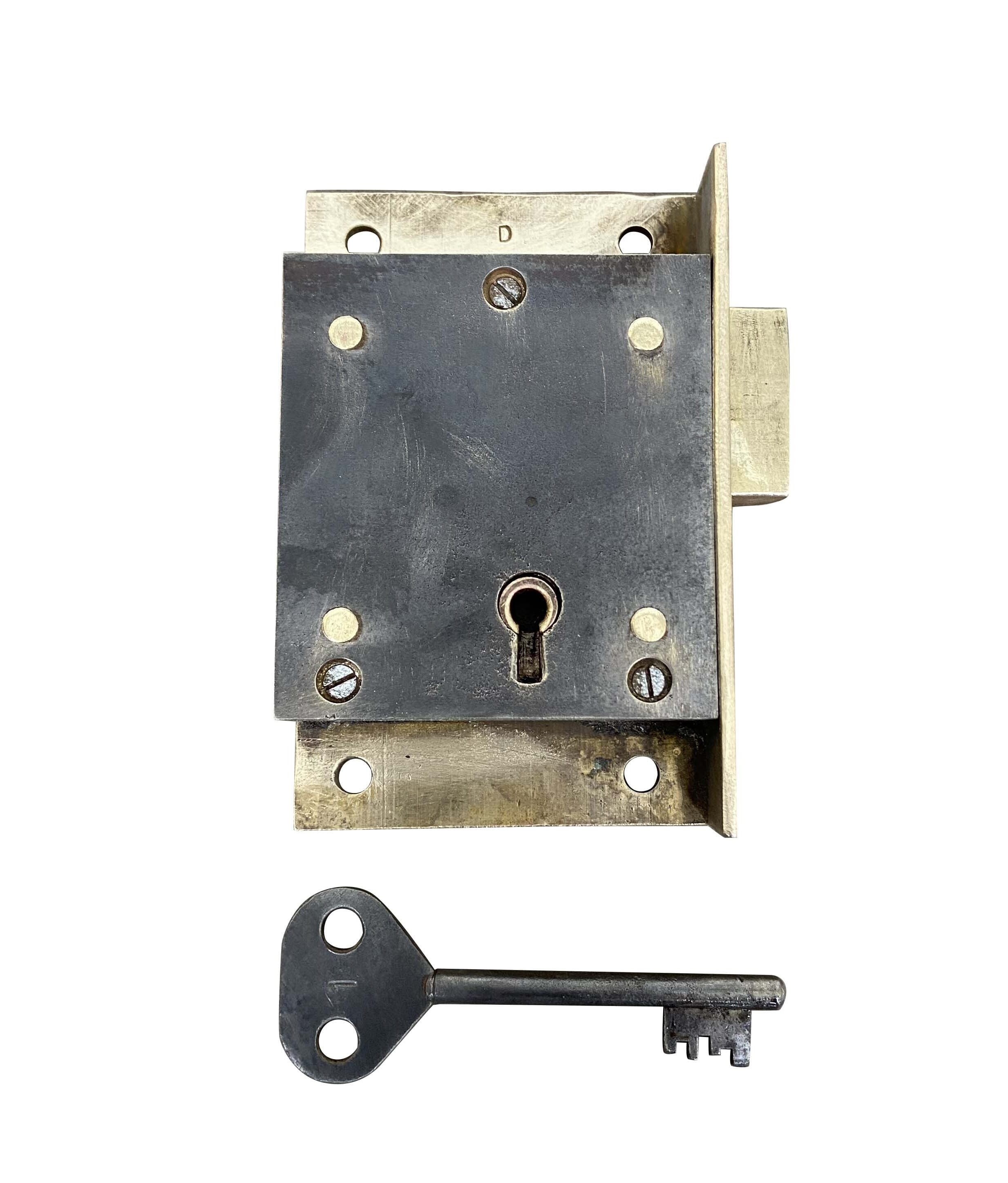 Original Royal Mail Old Chubb Pillar Box Lock and Key - D1784