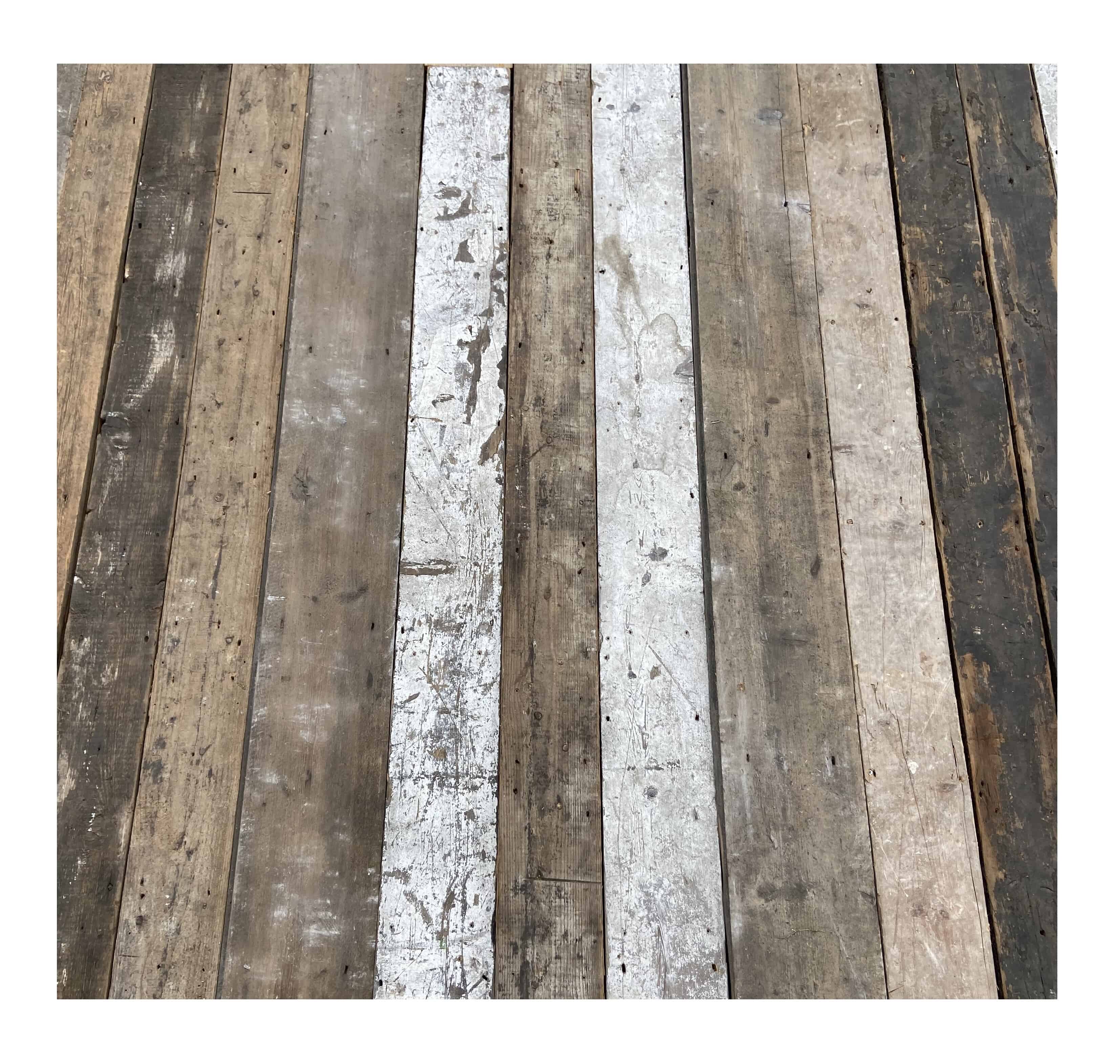 Job Lot of 25 Sq Yards of Reclaimed Square Edged Pine Floorboards
