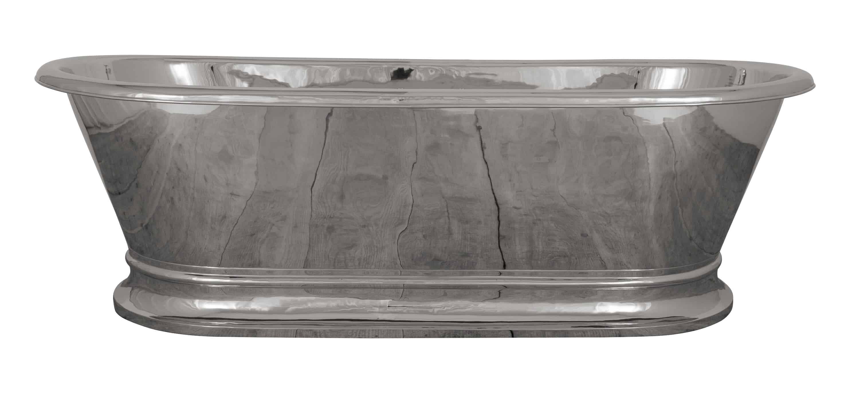 Zille Copper Bath with Nickel Plated External and Nickel Internal
