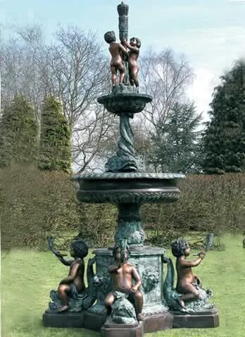 Large Antique Bronze Fountain - 3863