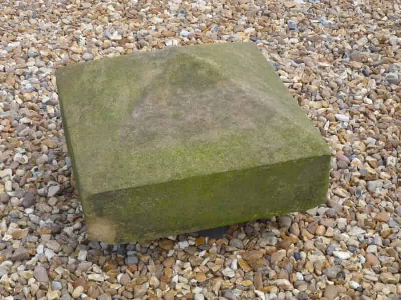 Antique Reclaimed Stone Pier Capping 17" x 17" x 10"