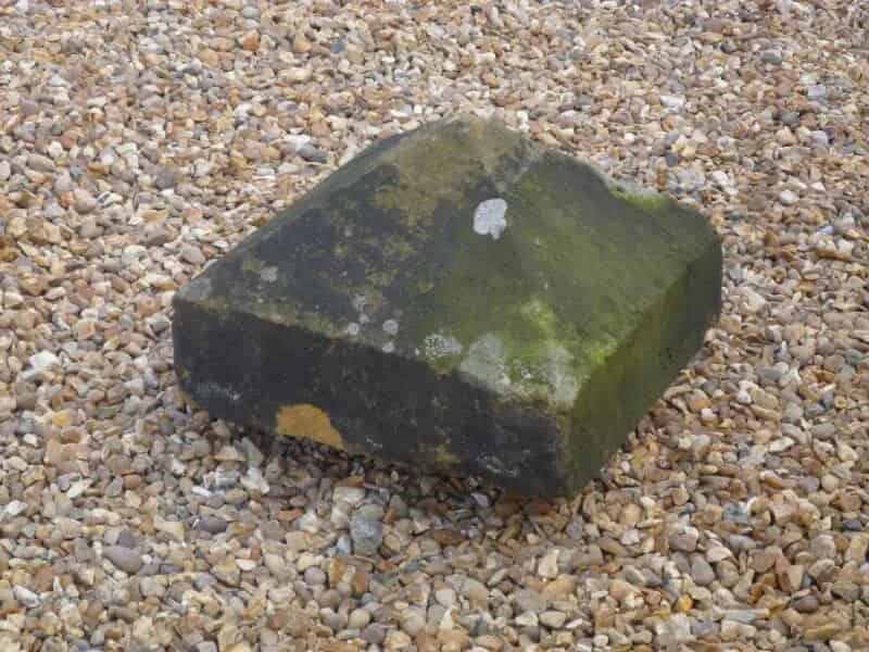 Salvaged Antique Stone Pier Capping 16 3/4" x 16 1/2" x 11 1/2"