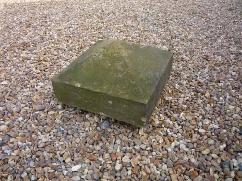 Salvaged Antique Stone Pier Capping 17" x 17" x 10"