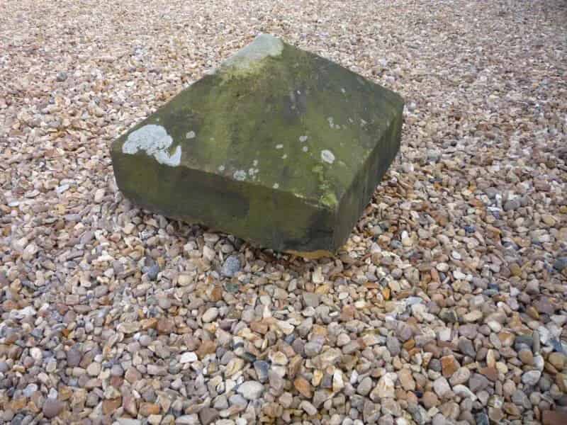 Salvaged Antique Stone Pier Capping 17 1/2" x 17 1/2" x 11 3/4"