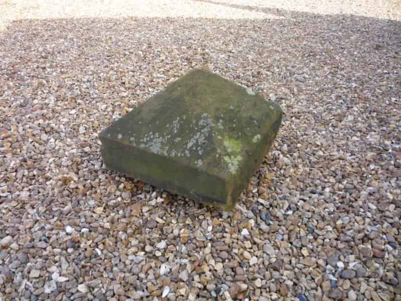 Salvaged Antique Stone Pier Capping 18" x 18" x 11 3/4"