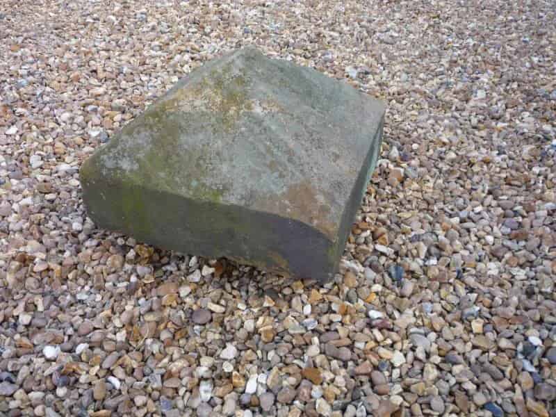 Salvaged Antique Stone Pier Capping 16 3/4" x 16 3/4" x 10 3/4"
