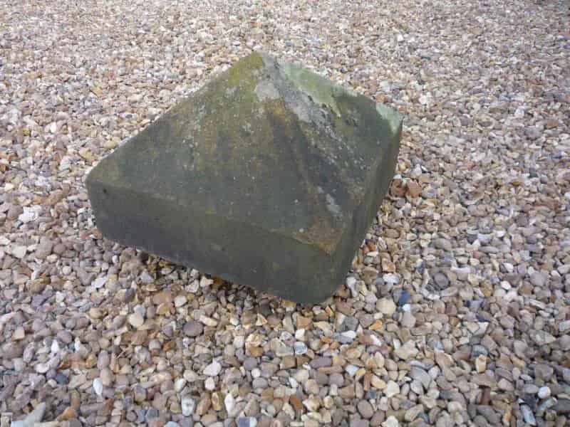 Salvaged Antique Stone Pier Capping - 16 1/2" X 16 1/2" X 11 1/2"