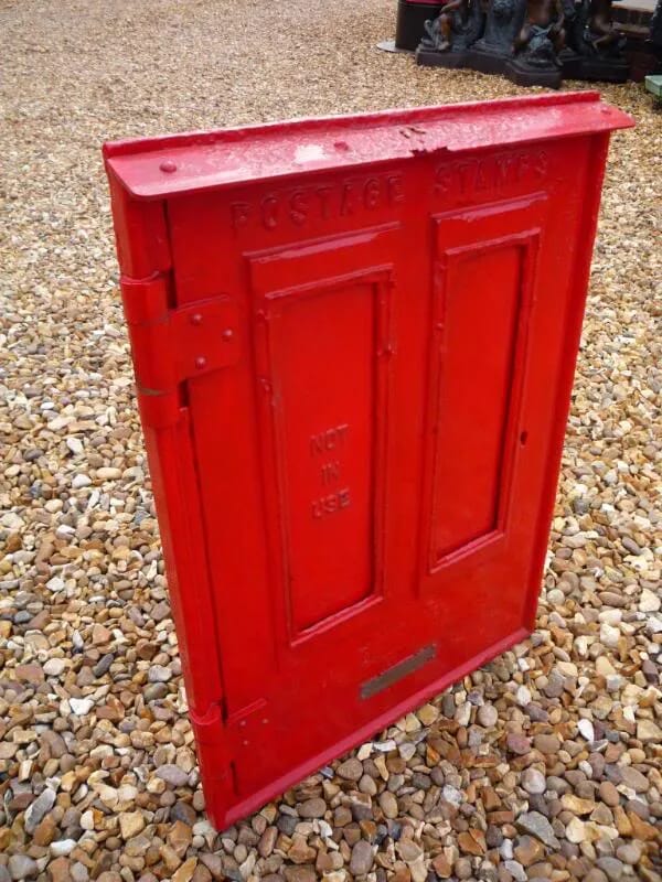 Original Royal Mail Postage Machine Cast Iron Front - 3956
