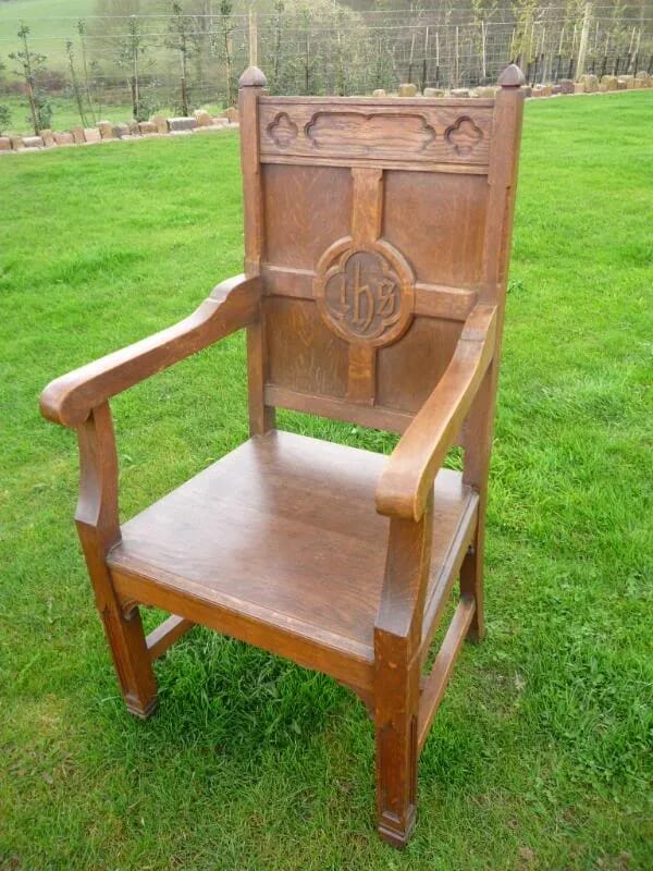 Gothic Oak Arm Chair - 3938