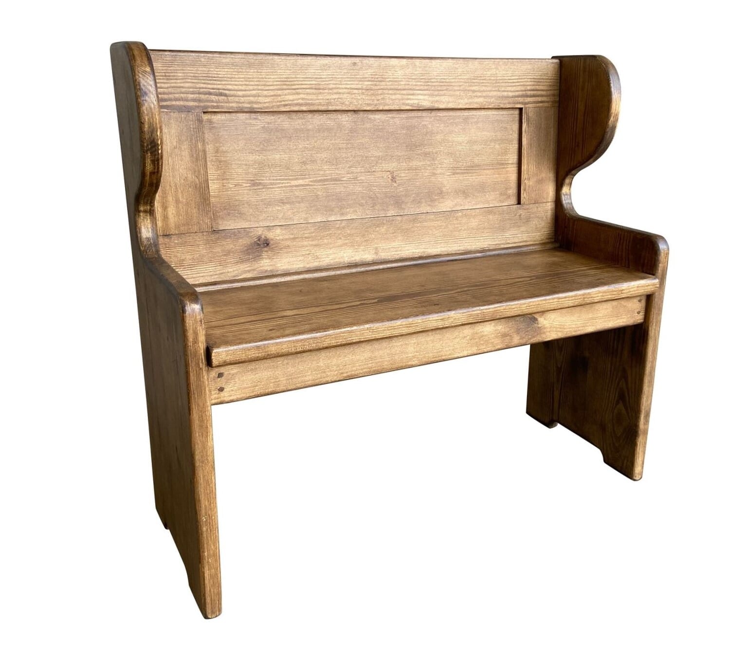Bespoke Handmade Reclaimed Pine Dark Church Pew - D1787