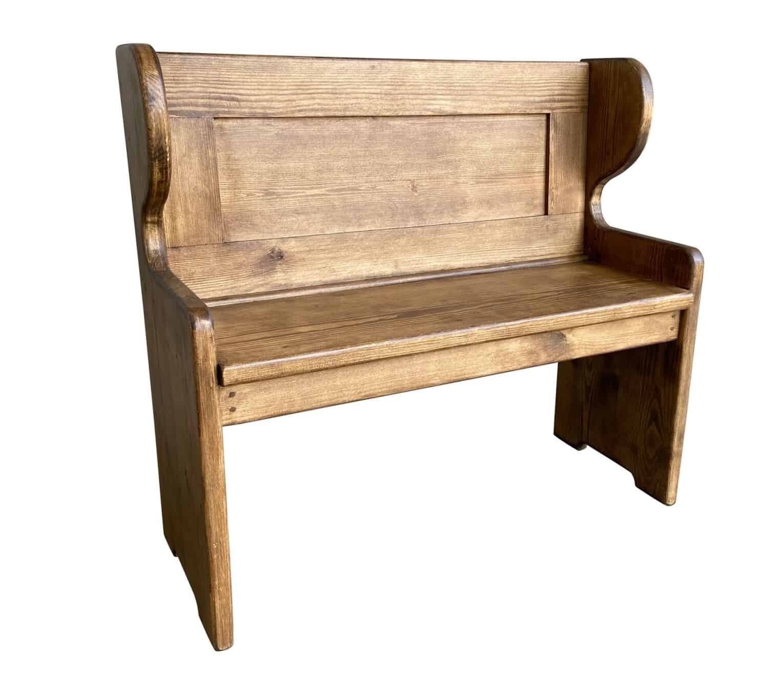 Bespoke Handmade Reclaimed Pine Dark Church Pew