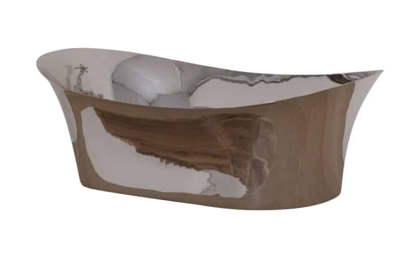 Bateau Basin With Nickel Interior & Exterior