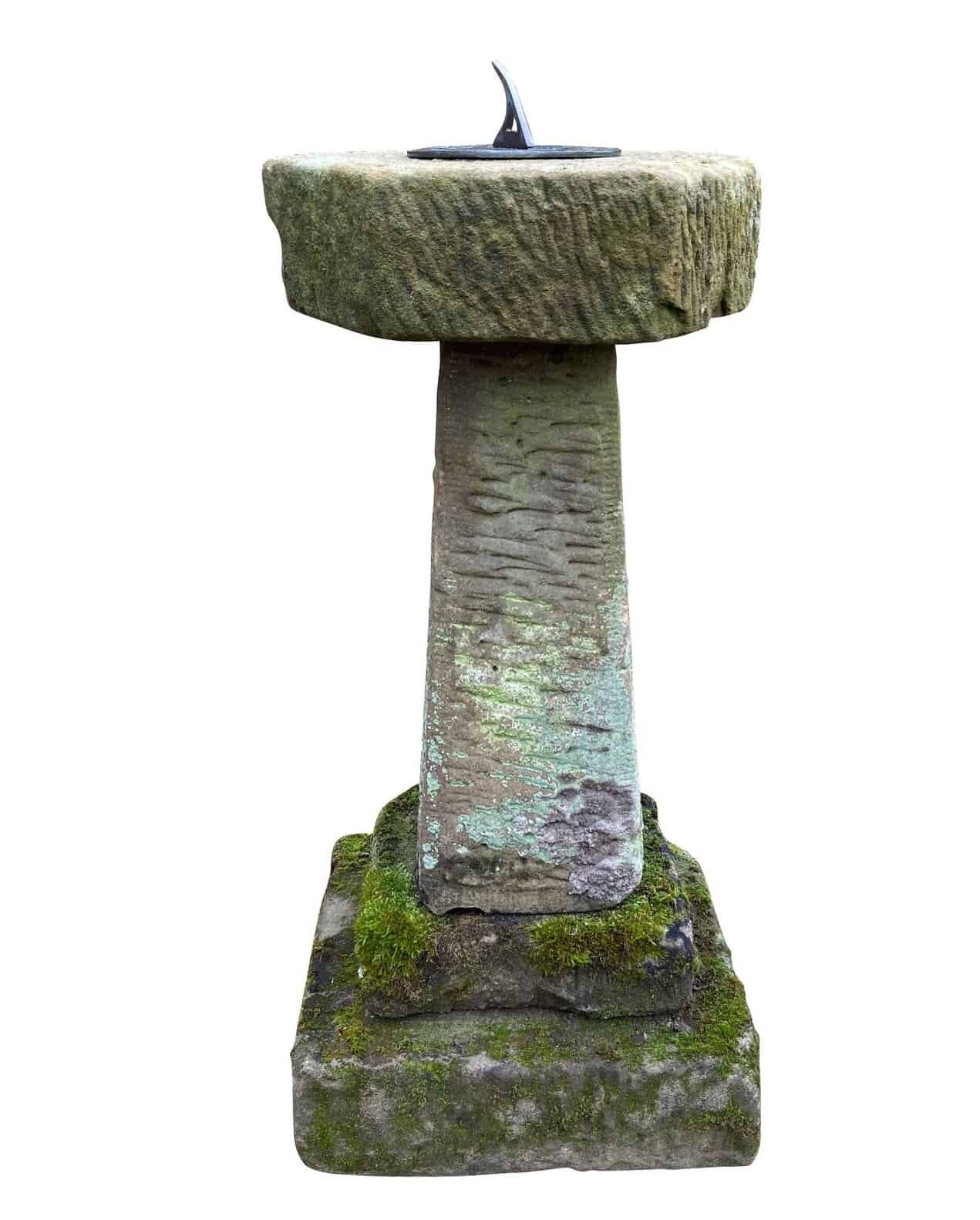 Garden Hand Carved Solid Stone Sundial