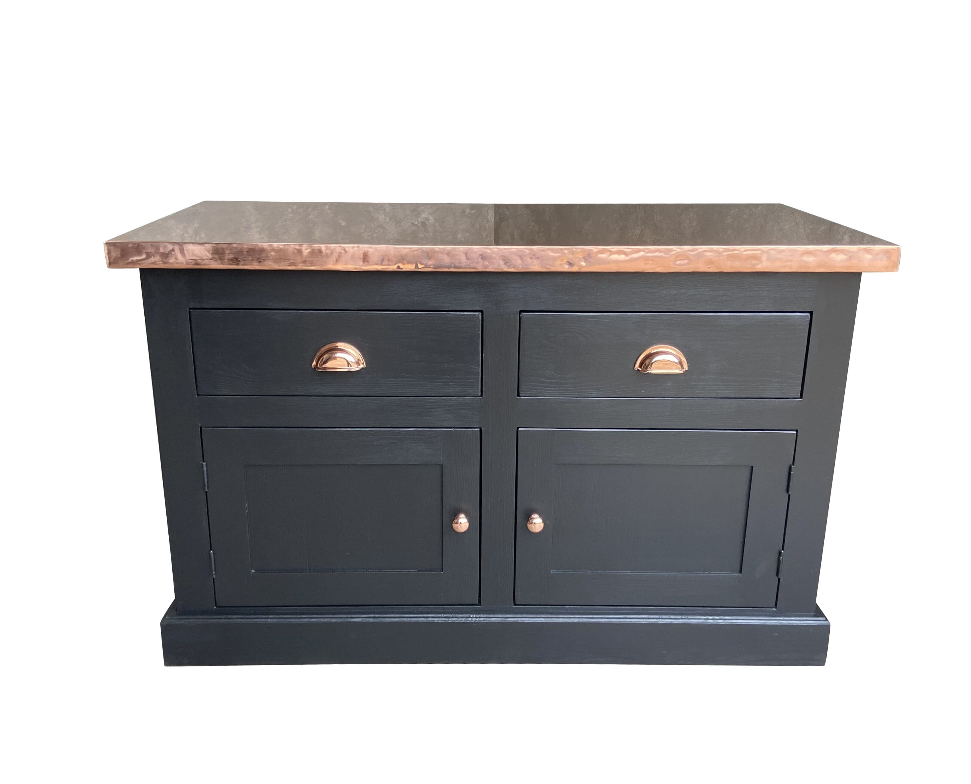 Copper Butchers Block With Cupboards & Drawers - D1801
