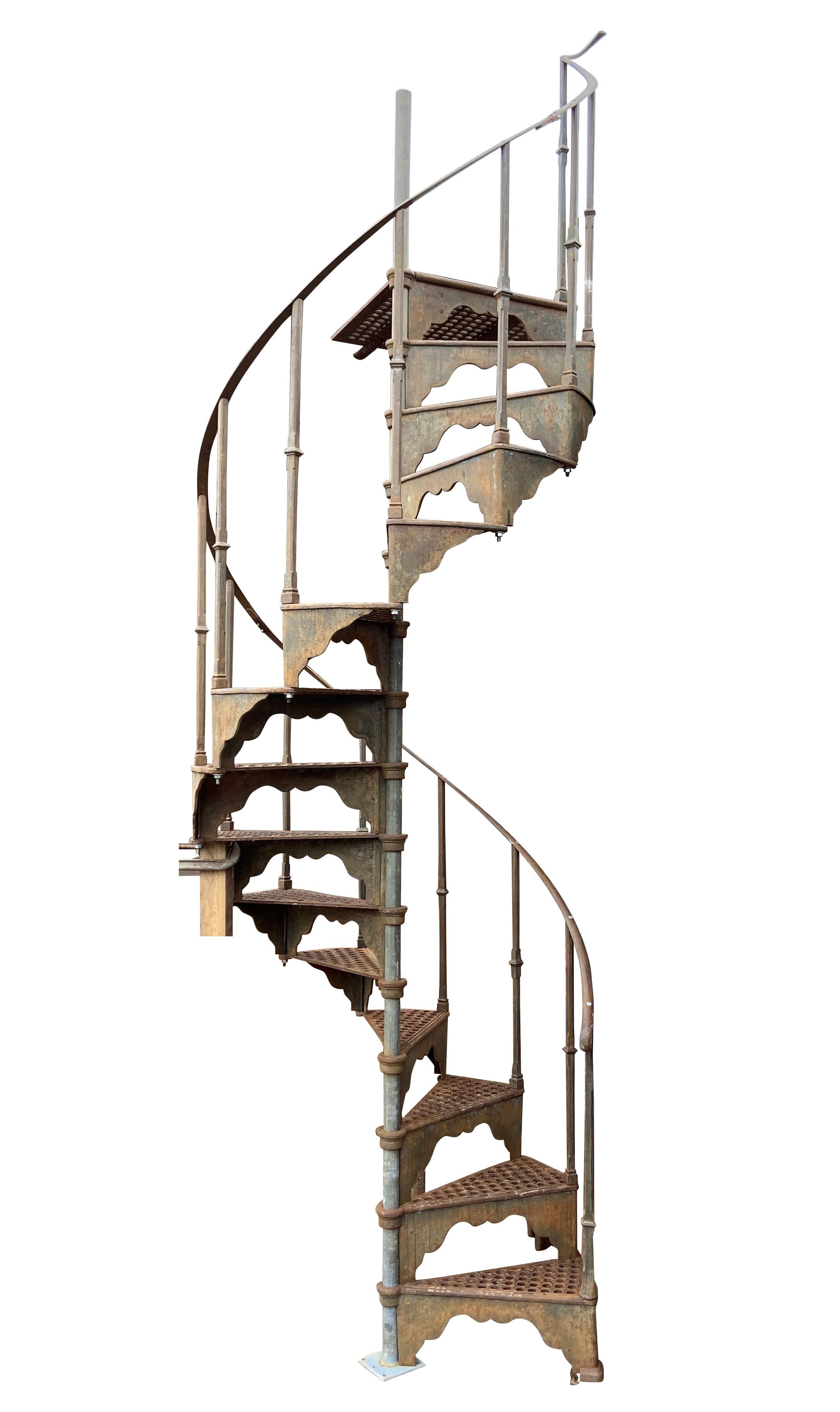 Decorative Industrial Cast Iron Spiral Staircase - 9332