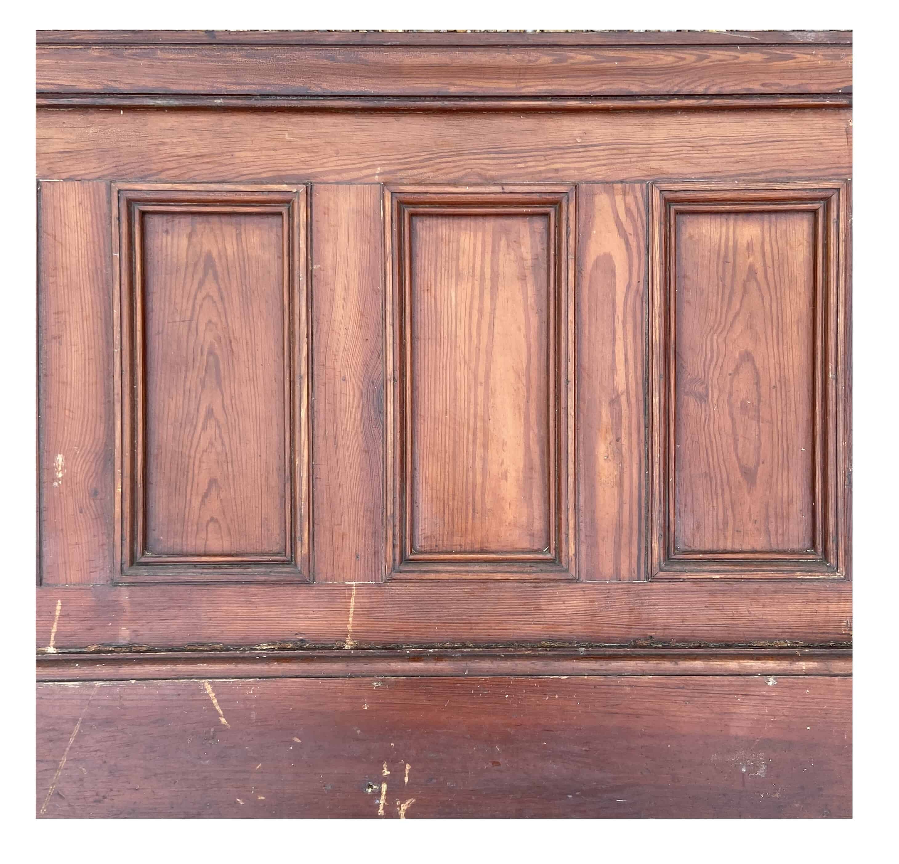 Antique Reclaimed Solid Pitch Pine Wall Panelling