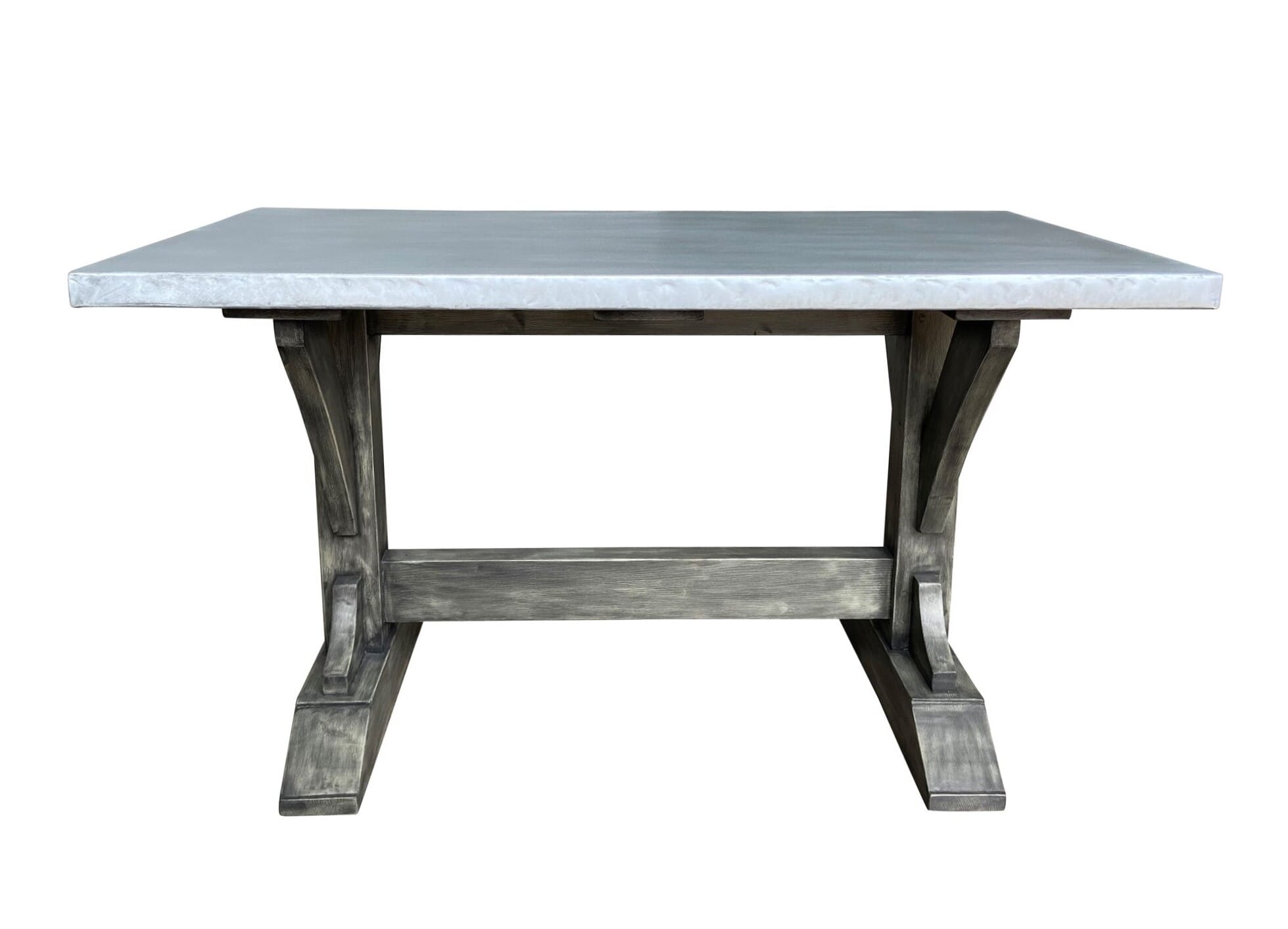 Gothic Style Natural Zinc Top Kitchen Table - D1807