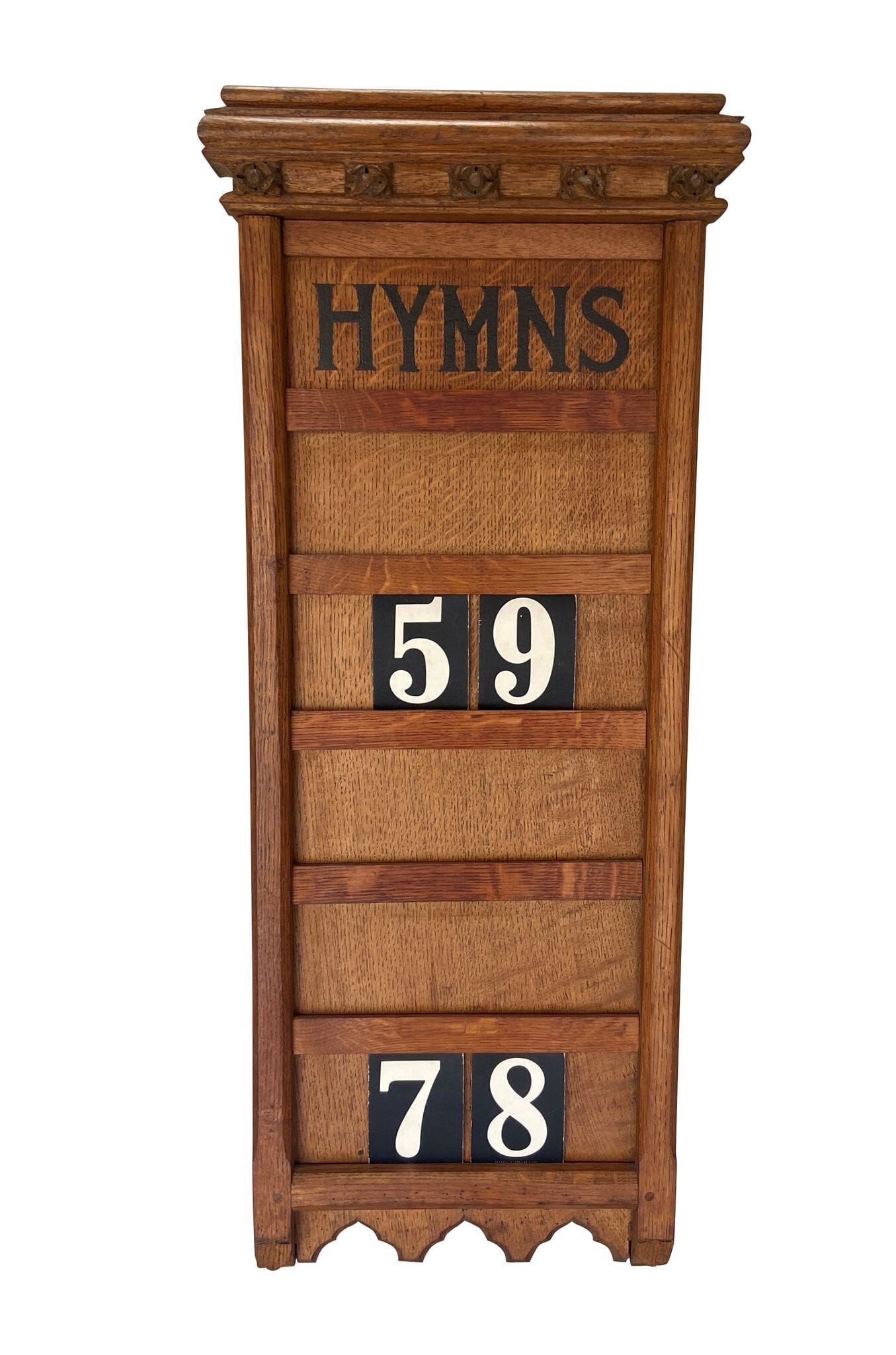 Antique Wall Mounted Decorative Church Hymn Board - 9392a