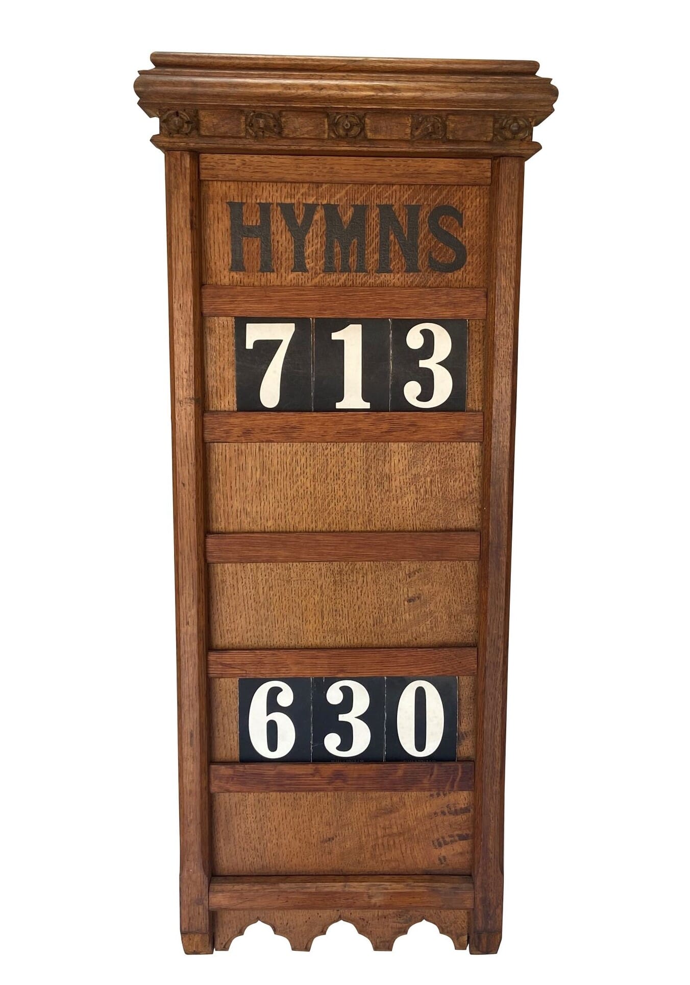Ornate Antique Wall Mounted Church Hymn Board - 9392b