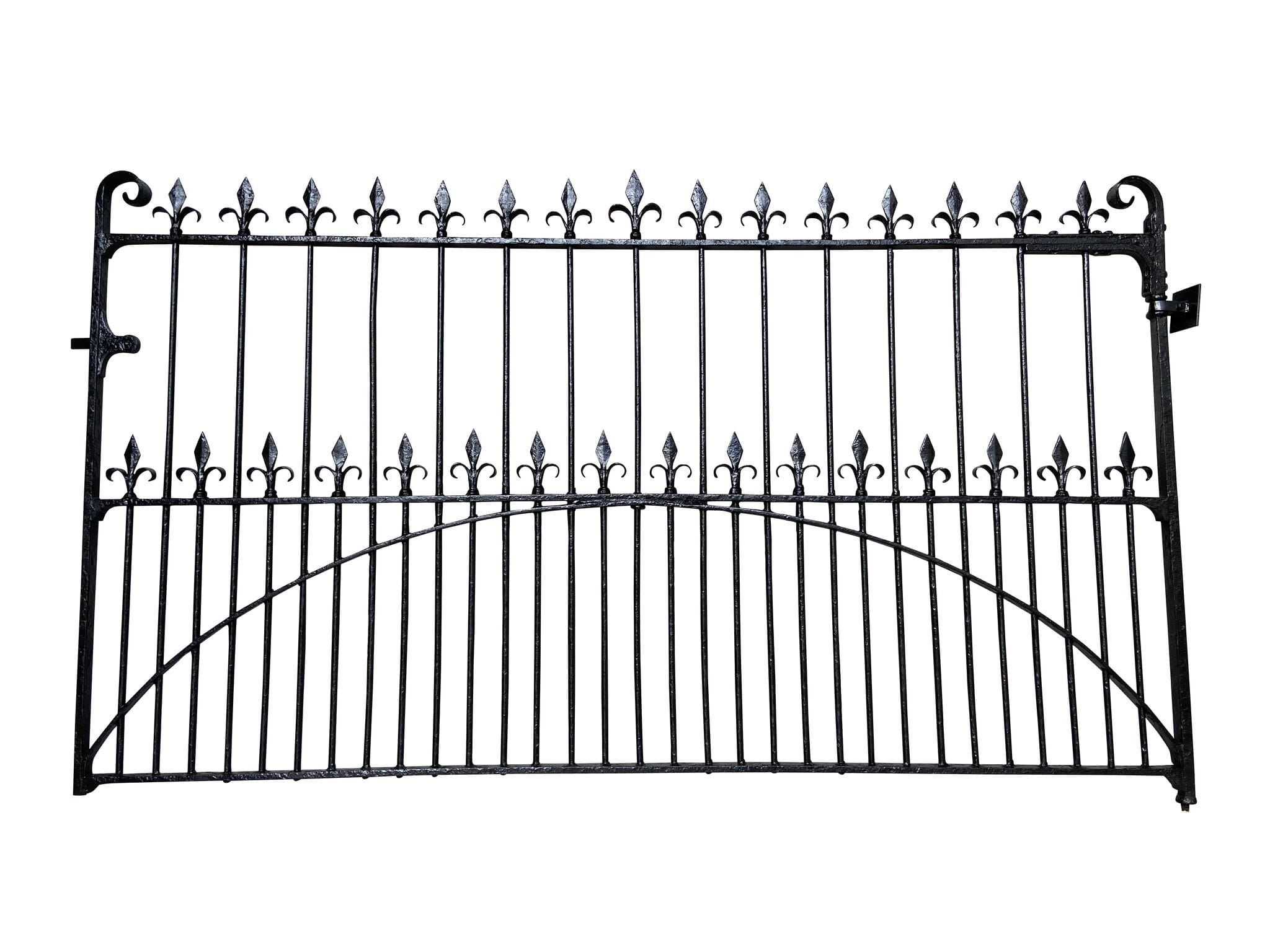 Original Antique Wrought Iron Decorative Driveway Gate - 9319