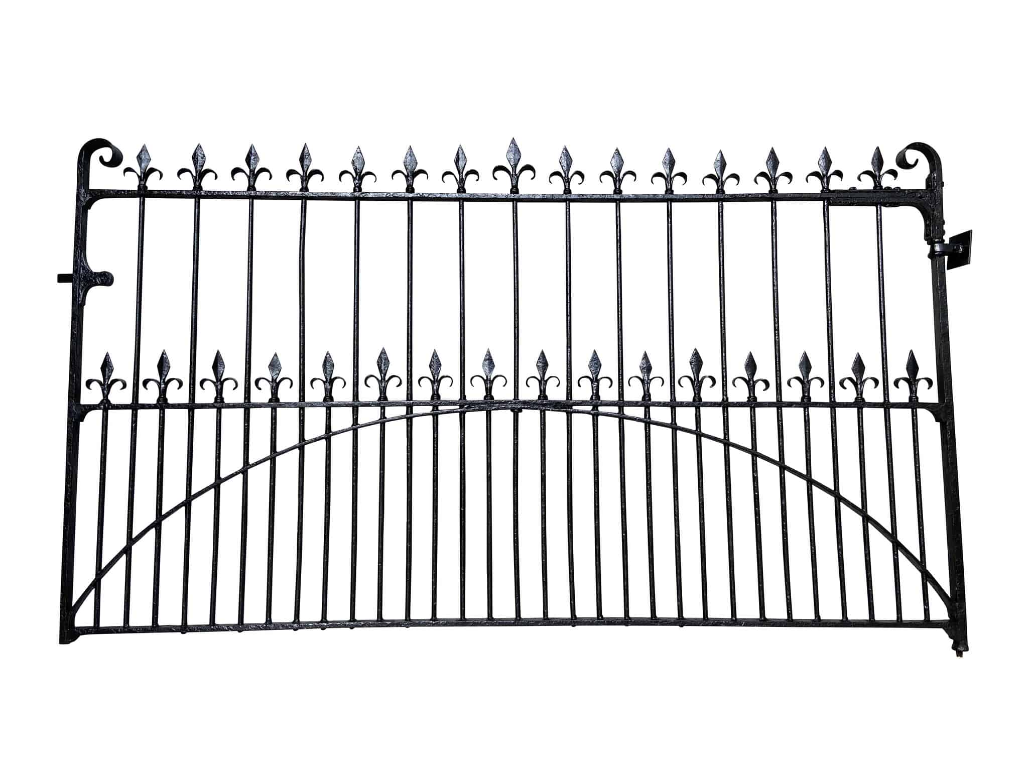 Original Antique Wrought Iron Decorative Driveway Gate