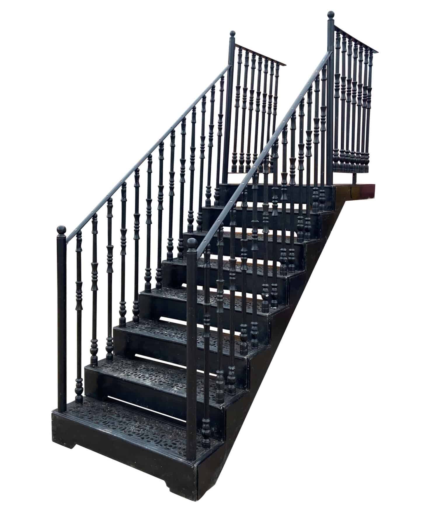 Reclaimed Metal Straight Staircase