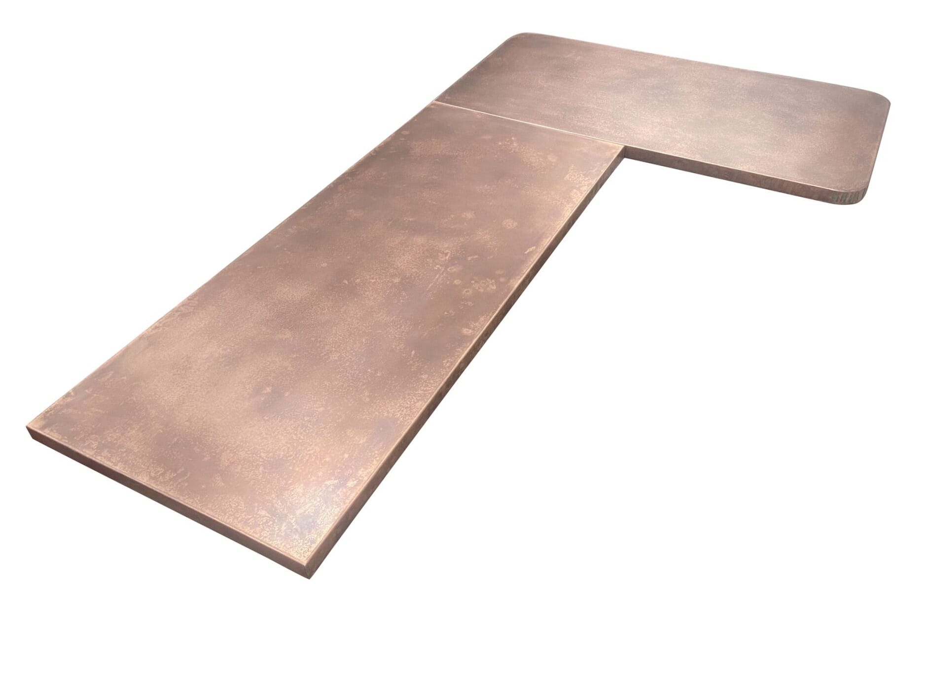 Bespoke Antique Natural Copper Bar Top - D1838