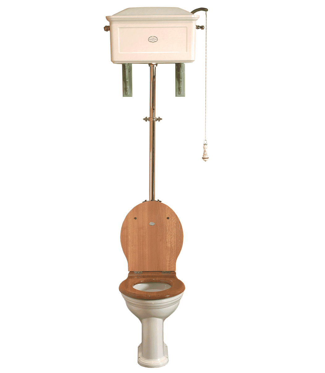 Thomas Crapper High Level Cistern - Oval Seat