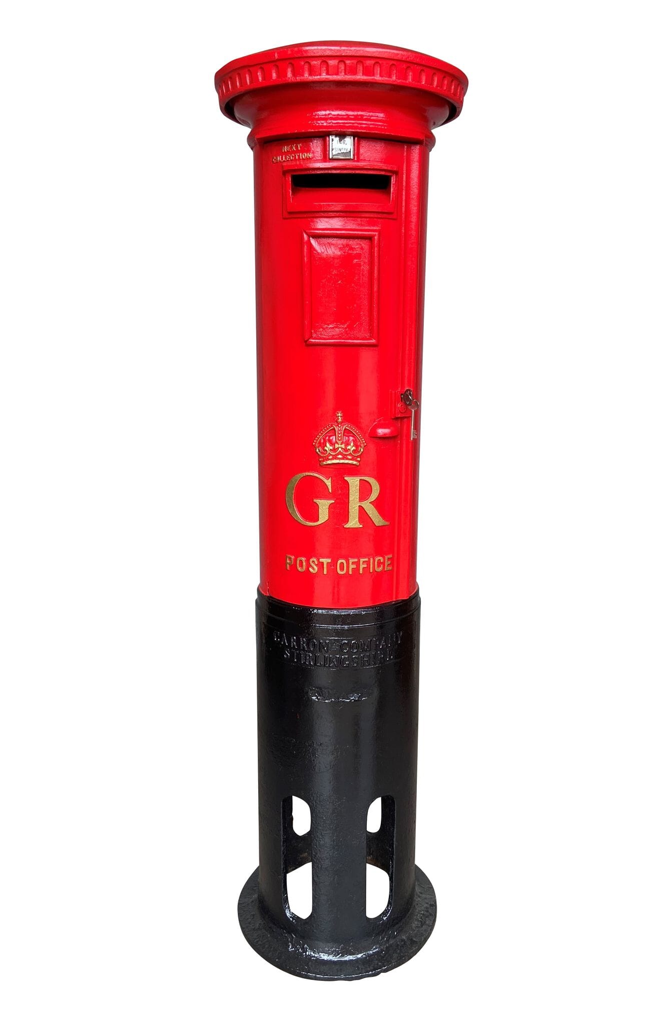 Reclaimed Original Cast Iron Red George 5th Pillar Box - 8882a