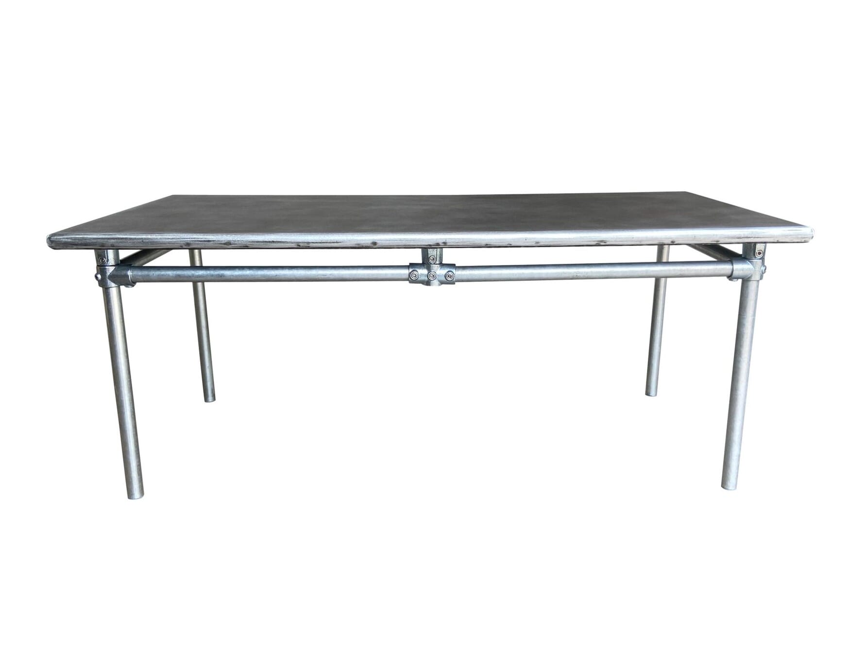 Zinc Topped Tables Made To Order To Your Bespoke Sizes   Bespoke Antique Zinc Top Table And Galvanised Metal Base 21139 OAn8dxtuek6Tx6ab4MWoQ 