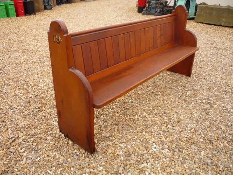 Pitch Pine Church Pew - Hampshire - 3974
