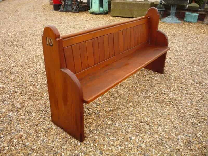 Reclaimed Pitch Pine Church Pew Salvaged from Hampshire