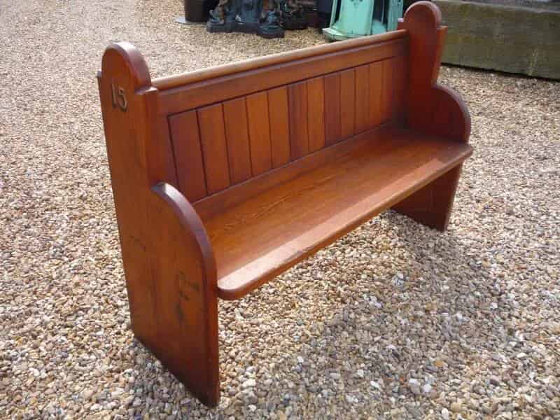 Pitch Pine Church Pew 