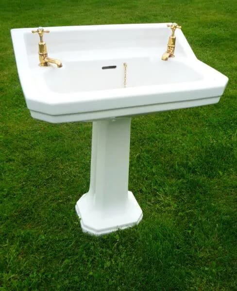Antique Bathroom Sink with Pedestal - 4027